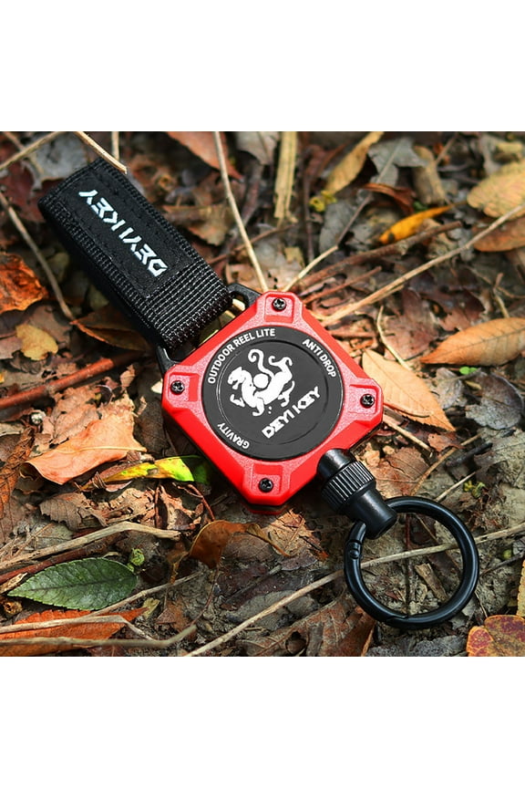 under $5! Retractable Steel Rope Keychain, High Elasticity Spring Key Ring with Buckle, Extendable Metal Key Holder