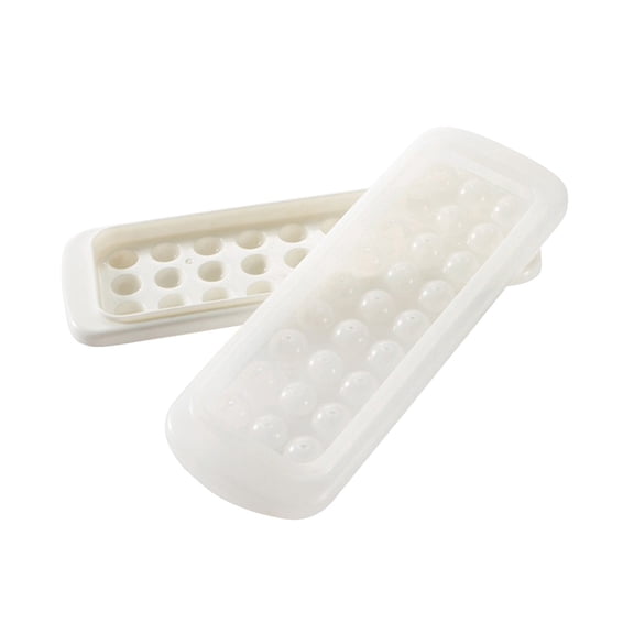 Staron under $5 Round Ice Tray with Removable Cover 20x7cm, 27-Capacity Ice Tray Ice Maker for Refrigerator