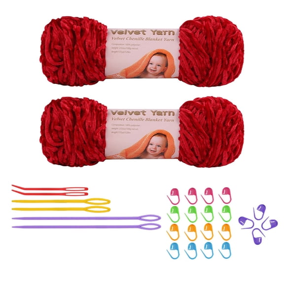 Staron under $5 Soft Velvet Crochet Yarn for Hand Weaving, Multi-Color Thread for Sweaters Blankets and Decor, Craft Yarn Ball