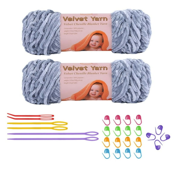Staron under $5 Soft Velvet Crochet Yarn for Hand Weaving, Multi-Color Thread for Sweaters Blankets and Decor, Craft Yarn Ball