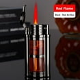 thumbnail image 1 of Staron under $5 Transparent Gas Lighter Visible Fuel Window, Red Blue Flame Adjustable Butane Lighter, Refillable Windproof Pocket Lighter, 1 of 2