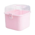 thumbnail image 1 of Staron under $5! Transparent Plastic Organizer Box Multi-Layer, Cosmetics Hair Accessories Storage with Sealed Lid, Household Goods Container, 1 of 1
