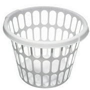 Starplast 1 Bushel Round Laundry Basket, White Plastic