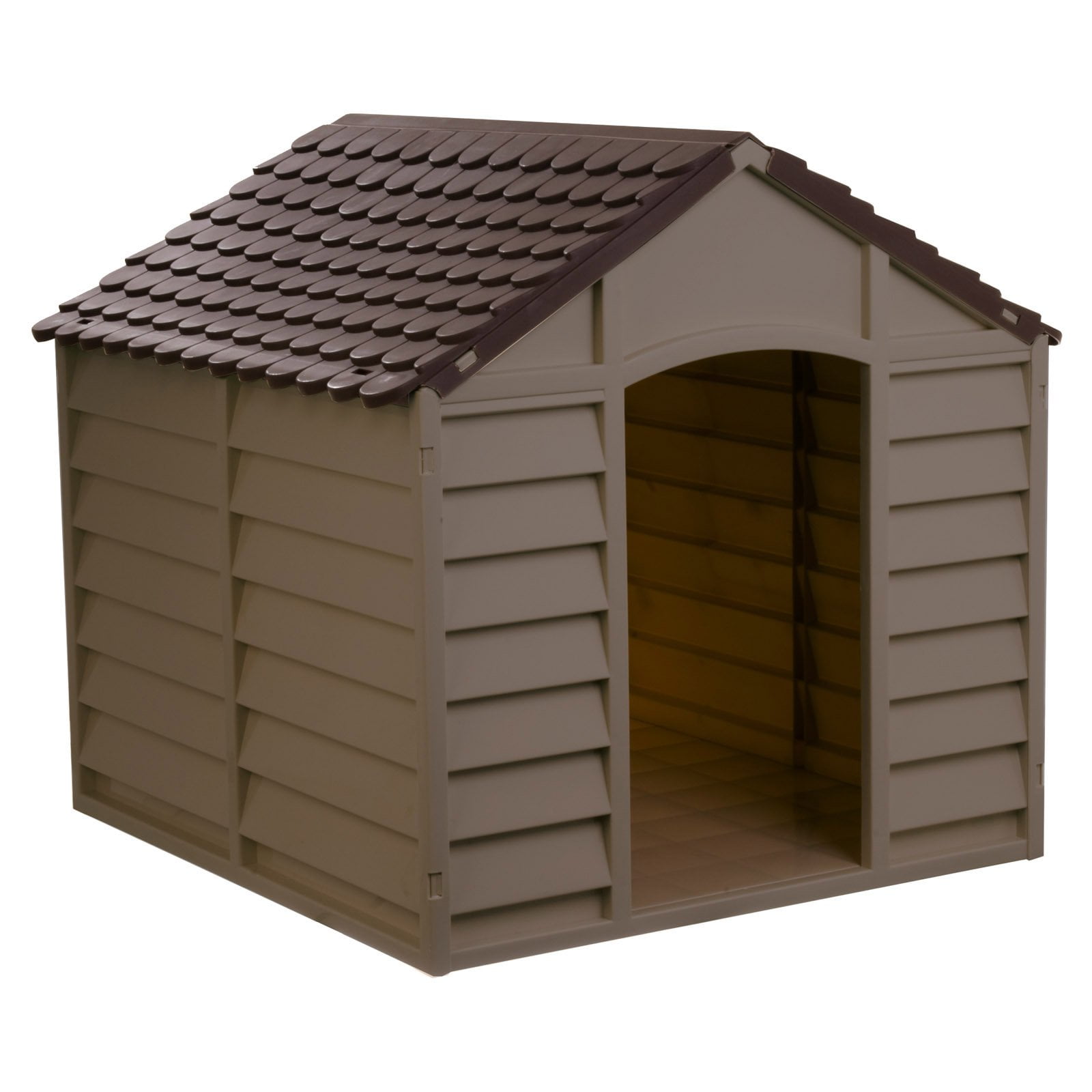 Small Mocha Plastic Outdoor Dog House