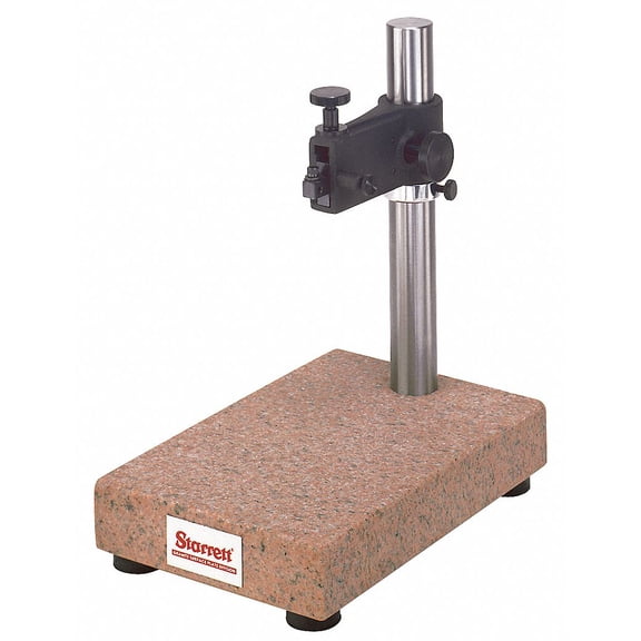 Starrett 653G Granite Comparator Stand, 8 x 12 x 2" crystal pink granite base, 0.0001" tolerance