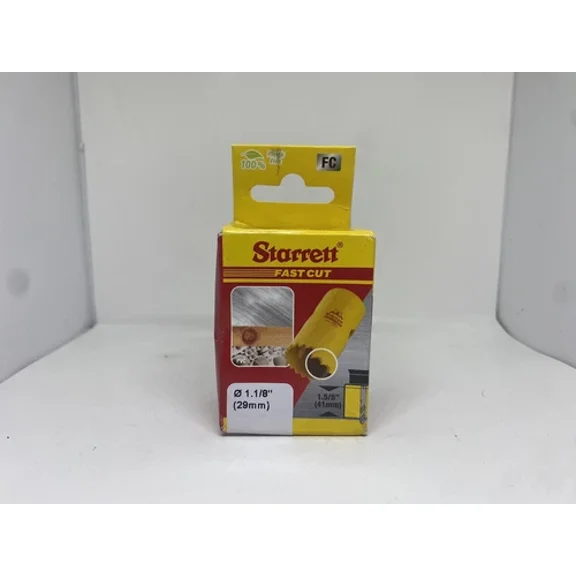 Starrett Hss Fast Cut Holesaw 1-1/8" (29Mm)