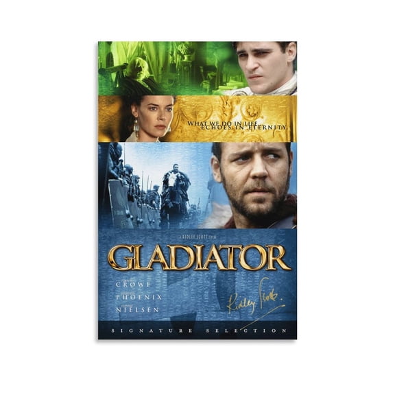 Starring Russell Crowe Epic Historical Drama Movie Gladiator Poster Wall Art Poster Scroll Canvas Painting Picture Living Room Decor Home 12x18inch(30x45cm)