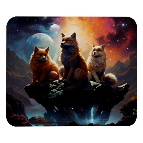 Starry Animal Mouse Pad for Laptop Wireless Mouse Home Office Travel, Portable & Washable