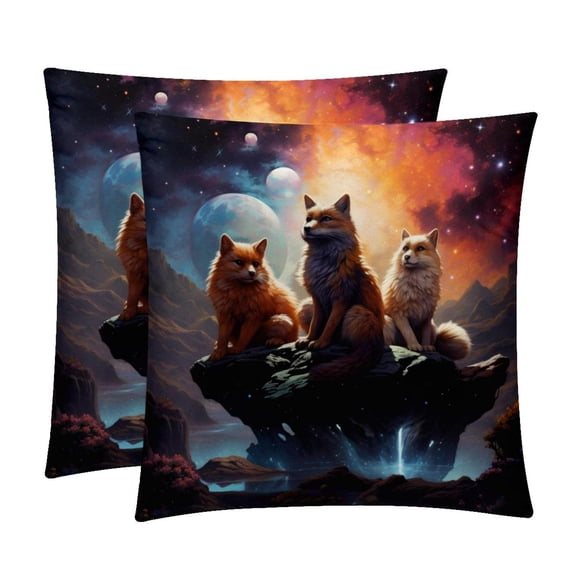 Starry Animals Exclusive Velvet Throw Pillow Inserts Set of 2 with Unique Patterns - 16x16, 18x18, 20x20 Inches for Pillow Covers and Decorative Pillows for Home