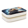 thumbnail image 1 of Starry Animals Portable Velvet Jewelry Stand Organizer Box with Removable Compartment - Gift, Jewelry Display, 1 of 7