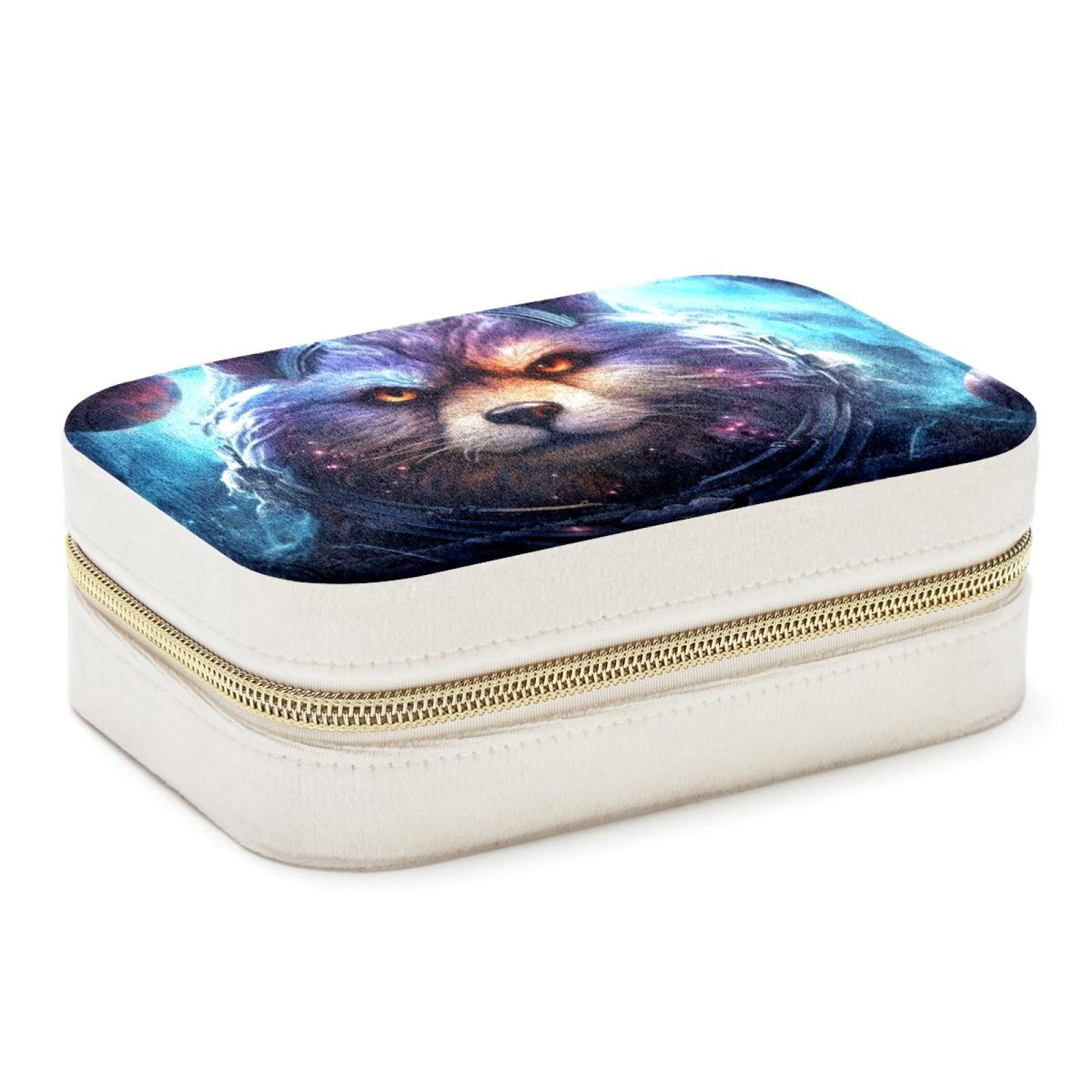 Starry Animals Velvet Portable Storage Box with Removable Compartment ...