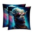 thumbnail image 1 of Starry Animals Velvet Throw Pillow Covers Set of 2 | Unique Patterns in 16x16, 18x18, 20x20 Inches |for Home Decor and Gifts | Includes Pillow Inserts | Throw Pillow Inserts Included, 1 of 6