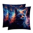 thumbnail image 1 of Starry Animals Velvet Throw Pillows Set of 2 - Decorative Pillows with Unique Patterns for Sofa Couch Bed - Pillow Covers - Available in 16x16, 18x18, 20x20 Inches, 1 of 6
