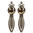 thumbnail image 1 of Starry Bee Copper Crown-Shaped Bookmarks, Set of 2 Stainless Steel Book Marks for Readers - Book Accessories, Reading Accessories, 1 of 5
