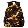 thumbnail image 1 of Starry Bees in the Sky Adjustable Shoulder Strap Beach Backpack with Large Capacity, Printed Design, Lightweight, 1 of 6