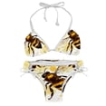 thumbnail image 1 of Starry Bees in the Sky Detachable Sponge Adjustable Strap Bikini Set Two-Pack Swimsuit Swim Suit - Beach Pool Vacation Club, 1 of 6