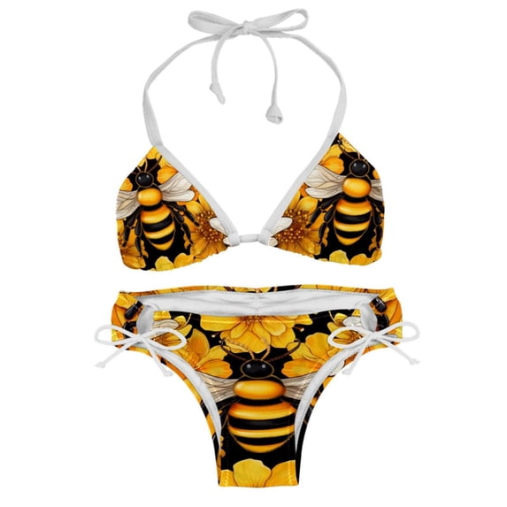 Starry Bees in the Sky Detachable Sponge Adjustable Strap Bikini Set Two-Pack Swimsuit Swim Suits Swim Wear