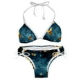 thumbnail image 1 of Starry Bees in the Sky Swim Wear Bikini Set with Detachable Sponge & Adjustable Strap, Two-Pack for Versatile Swimming Suit Styles, 1 of 6