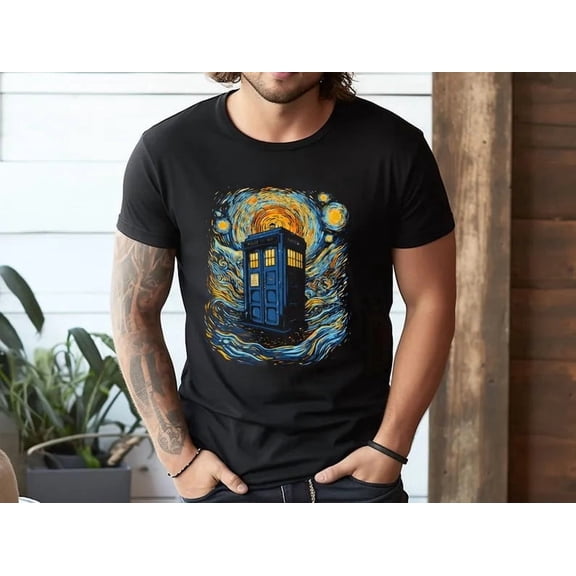 Starry Blue Box Doctor Who T-Shirt