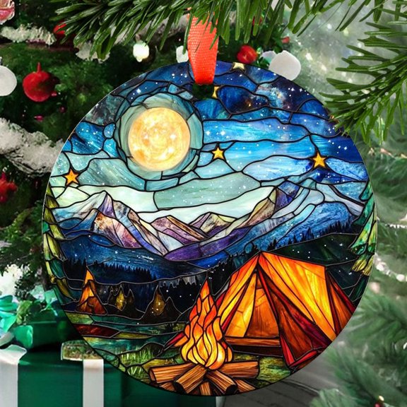 Starry Camp Fire 11 Christmas Ornament, Holiday Tree Ornament, Gift for Mom, Love Day Home Decor, Festival Gift Ornament, Keepsake 2025