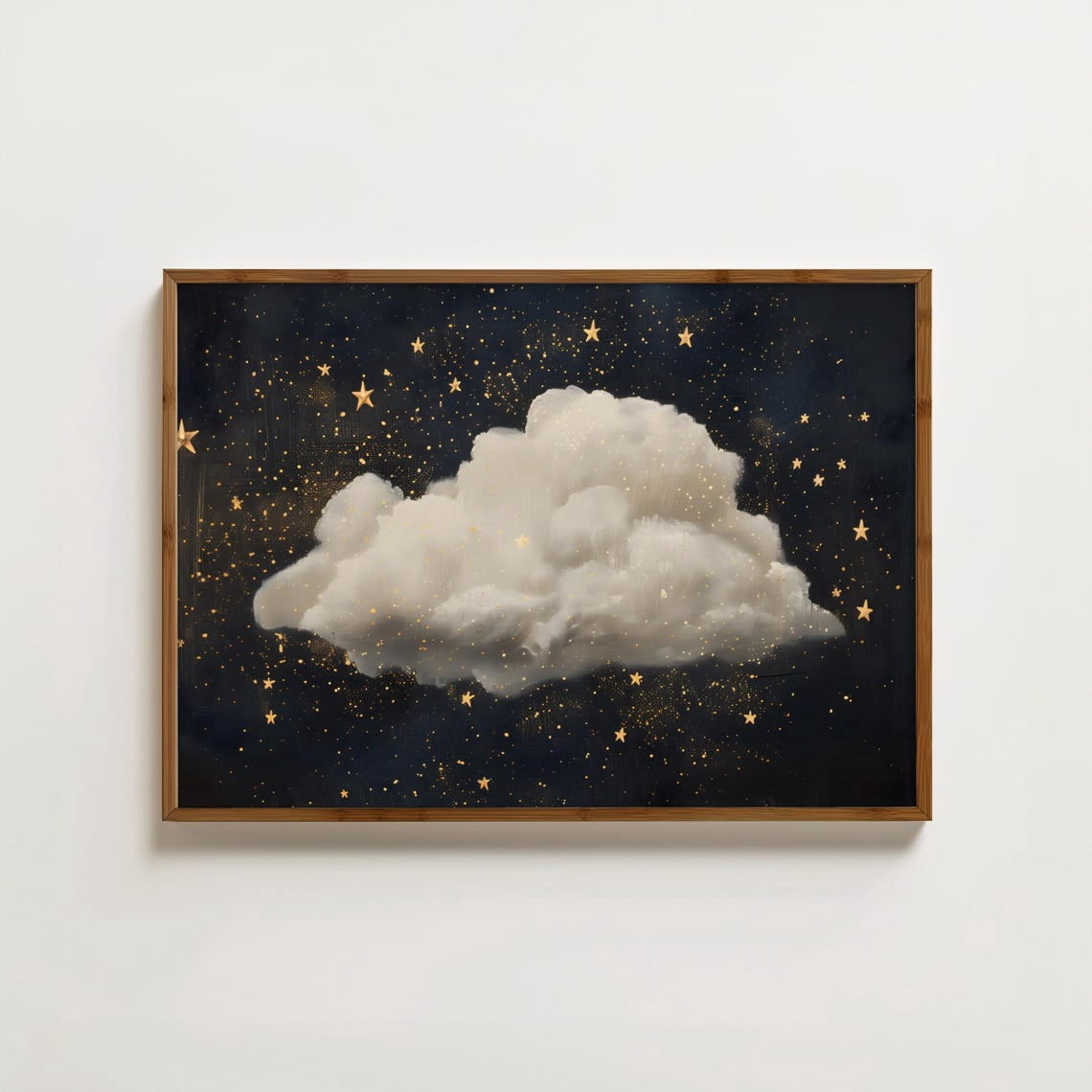 Starry Cloud Print Vintage Cloud Night Sky Wall Art Trendy Cloud Dark ...