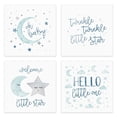 thumbnail image 1 of Starry Delight Baby Shower Napkins / 48 Twinkle Star And Moon Beverage Napkins / 4 3/4" x 4 3/4" Little Star Cocktail Napkins / Gender Neutral Nursery Rhyme Party Supplies, 1 of 5