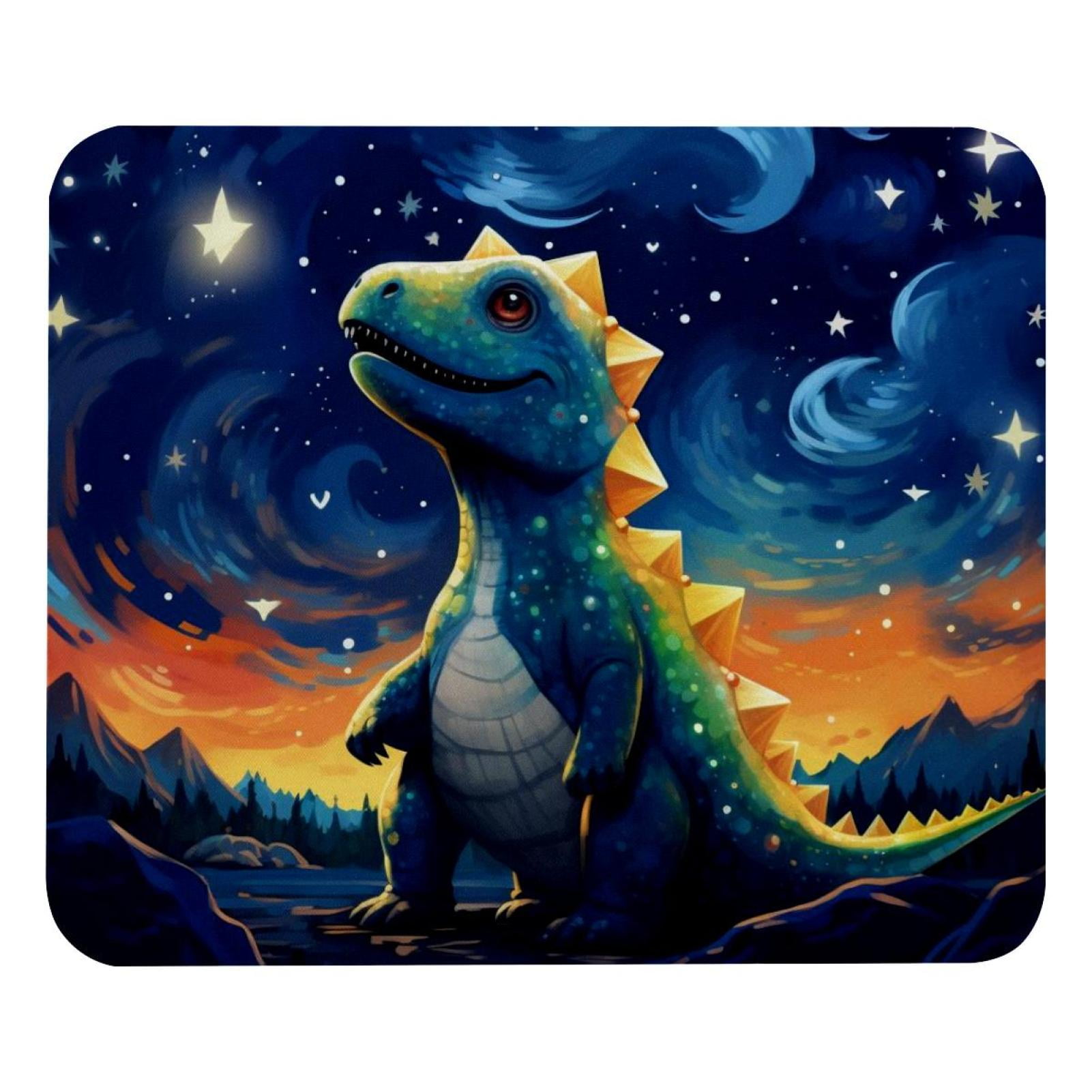 Starry Dinosaur Computer Mouse Pad,Rubber Mouse Mat for Gaming, Office ...