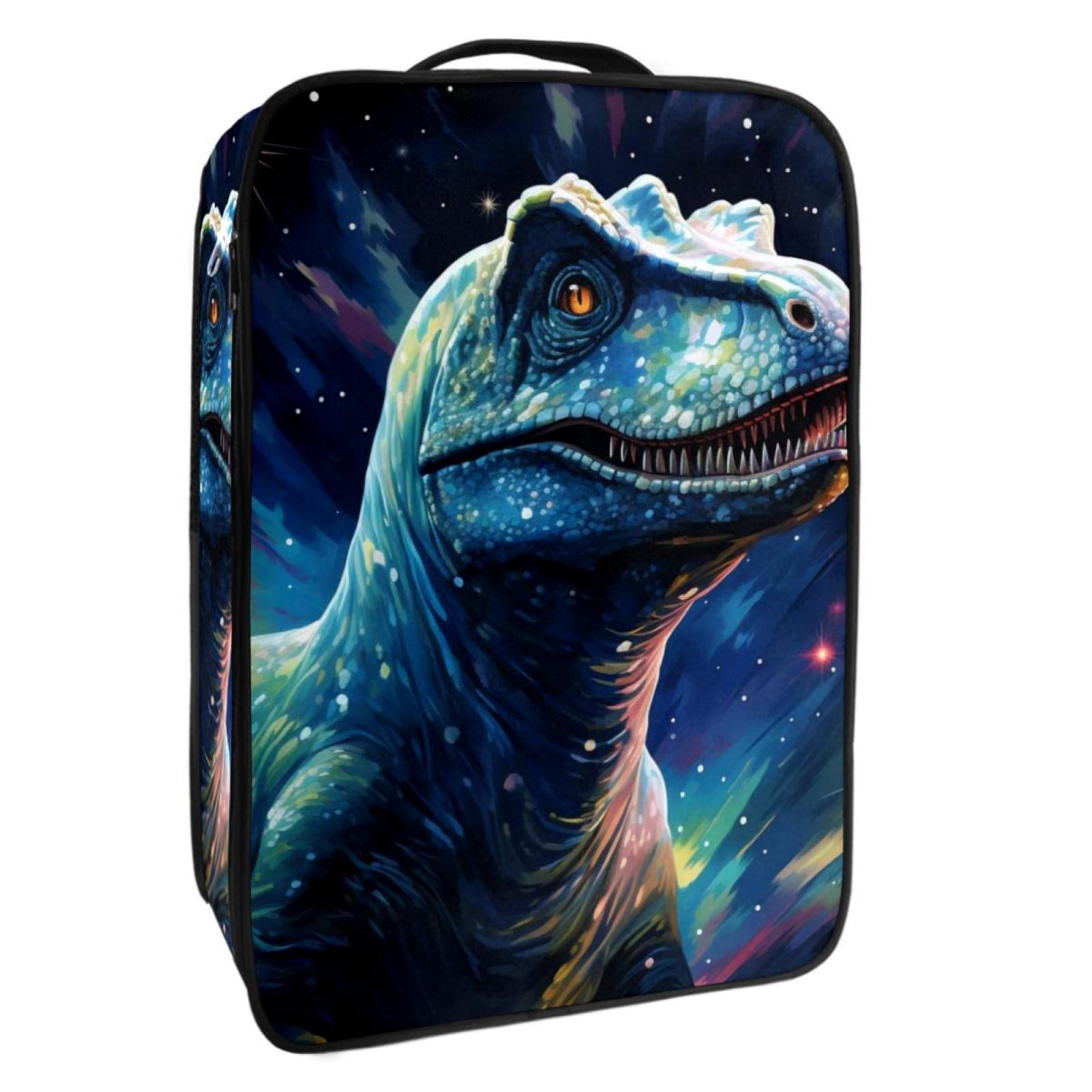 Starry Dinosaur Durable Polyester Shoe Storage Box - 23x31cm/9x12in Size | Keep Your Shoes Organized and