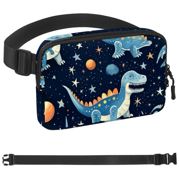Starry Dinosaur Fanny Pack, Quick Release Buckle Travel Sport Waist Fanny Pack Bag for Men Or Women