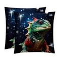 thumbnail image 1 of Starry Dinosaur Luxurious Velvet Bed Pillow Inserts with Unique Patterns - Set of 2, 16x16, 18x18, 20x20 Inches - Ideal for Throw Pillow Covers and Home Decor, 1 of 6