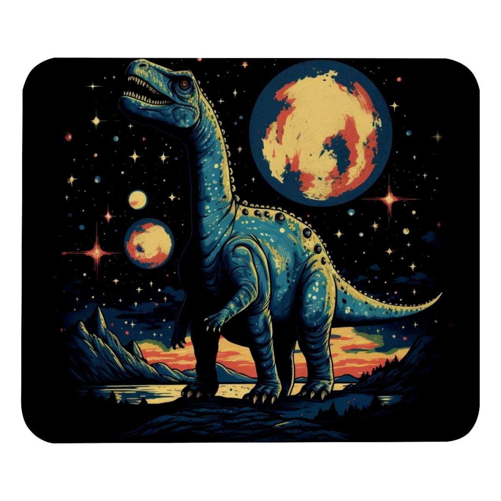 Starry Dinosaur Mouse Pad, Rubber Base Computer Mouse Pads for Wireless ...