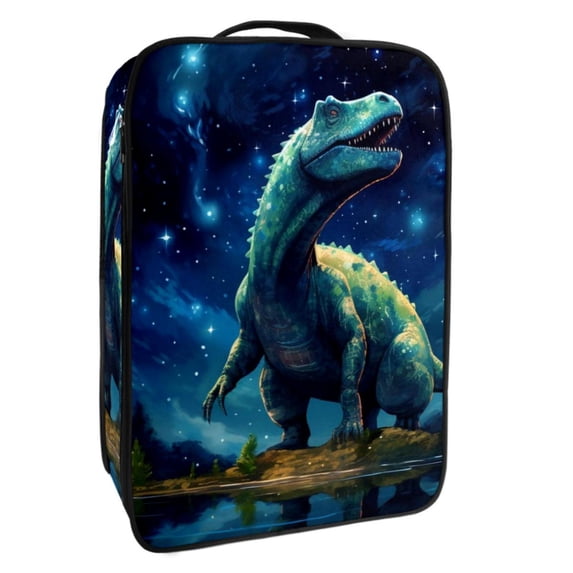 Starry Dinosaur Polyester Shoe Boxes Organizer, Shoe Containers, 23x31cm/9x12in Storage Solution for Closet Organization and Space Saving