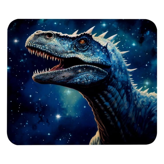 Starry Dinosaur Square Gaming Mousepad Desk Mat Non-Slip Rubber Bottom Printed 8.3x9.8 Inch Suitable for Office and Gaming