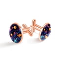 thumbnail image 1 of Starry Dinosaur Stylish Shirt Cufflink Set, Made of Stainless Steel, for Formal Attire, Includes Shirt Cufflink, Shirt Clip, and Men's Cufflinks, 1 of 6