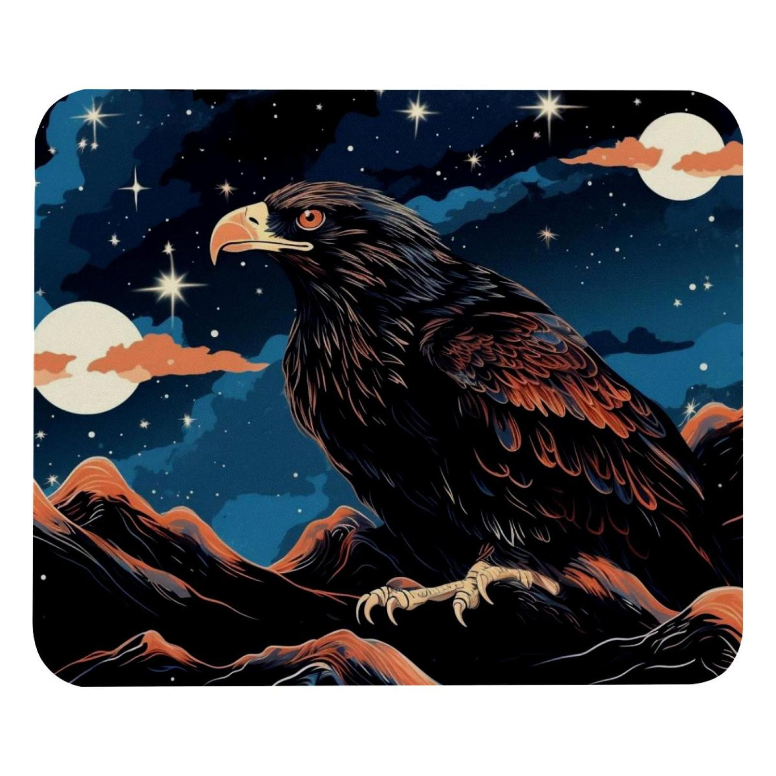 Starry Eagle Mouse Pad, Rubber Base Computer Mouse Pads for Wireless ...