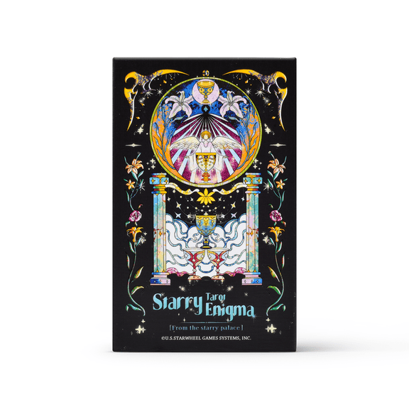Starry Enigma Tarot Deck – Cosmic Fantasy Tarot Cards | Holographic Black Edge | Deluxe & Tin Editions with Guidebook