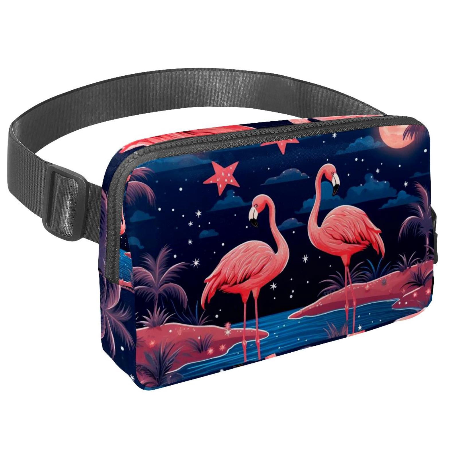 Starry Flamingos Sling Bag with Extension Strap - Lightweight Adjustable Unisex Fanny Pack for Waist Packs