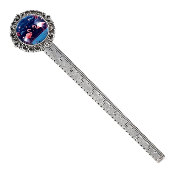 Starry Flamingos Vintage Silver Lace-Edged Bookmark: a Must-Have Gift for Book Lovers and Readers | Book Accessories, Book Marks