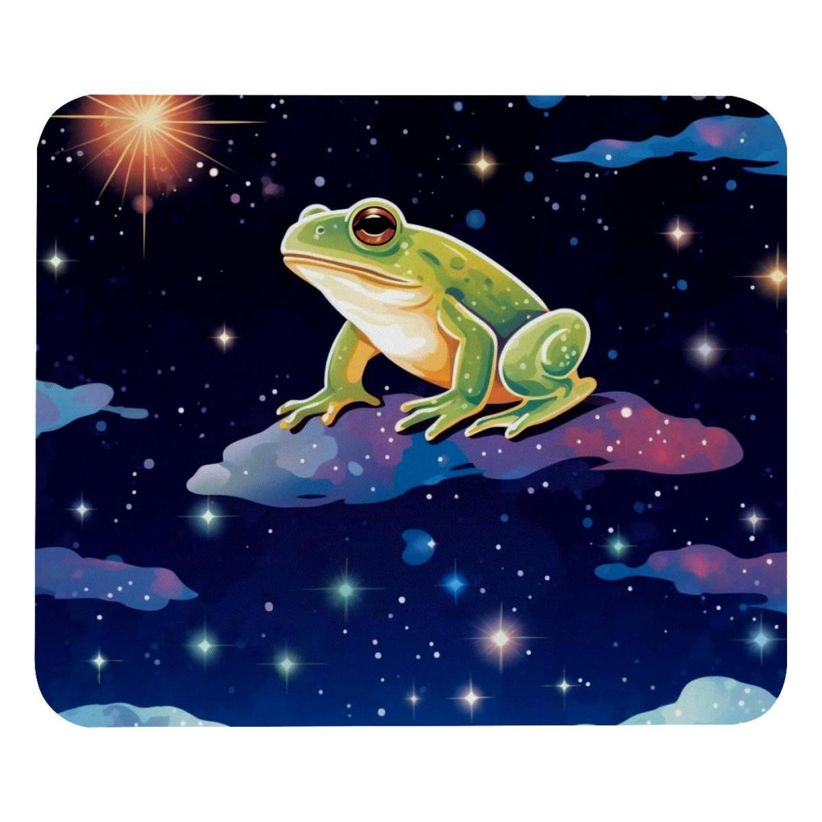 Starry Frog Mouse Pad, Personality Design Rubber Base for Office Decor ...