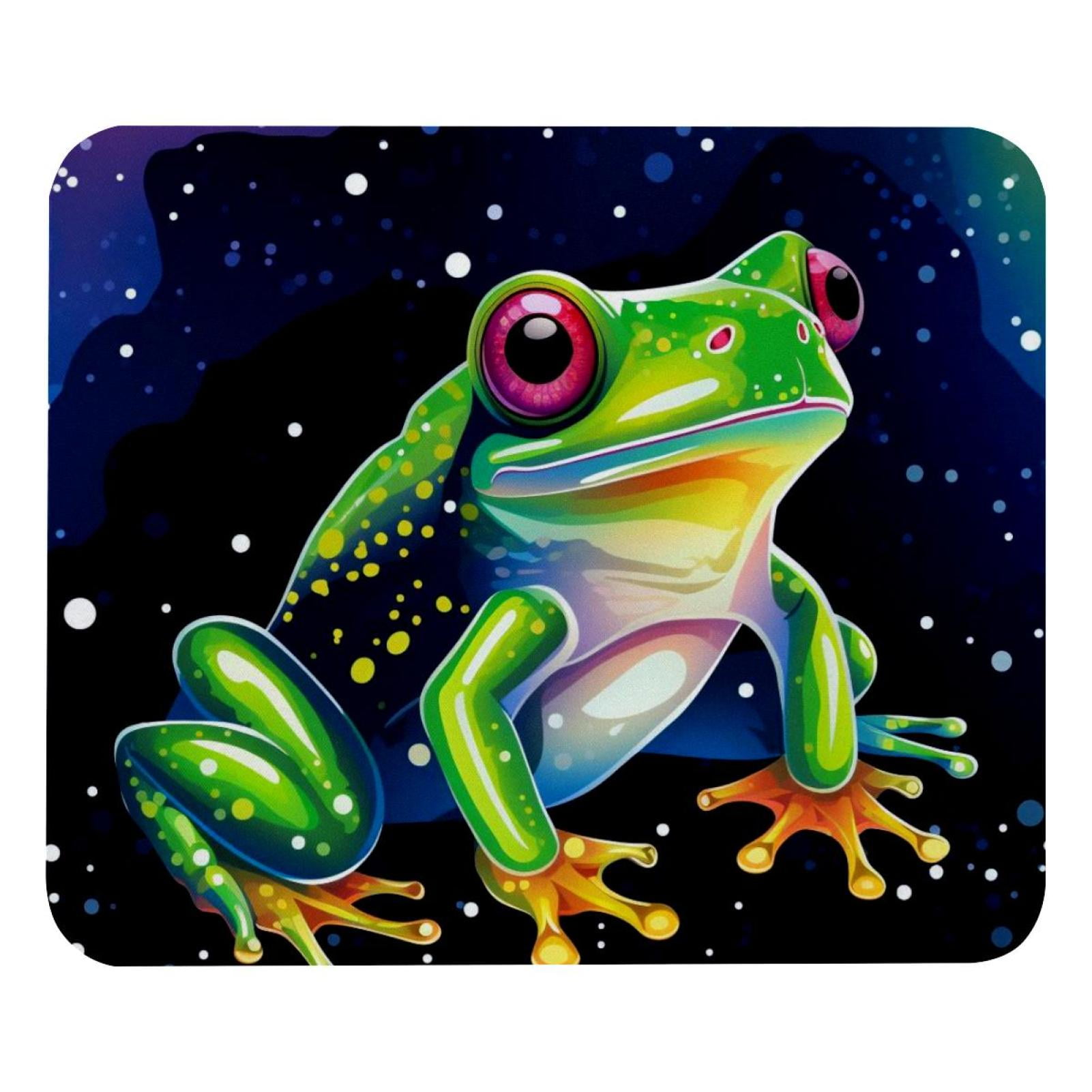 Starry Frog Mouse Pad, Personality Design Rubber Base for Office Decor ...