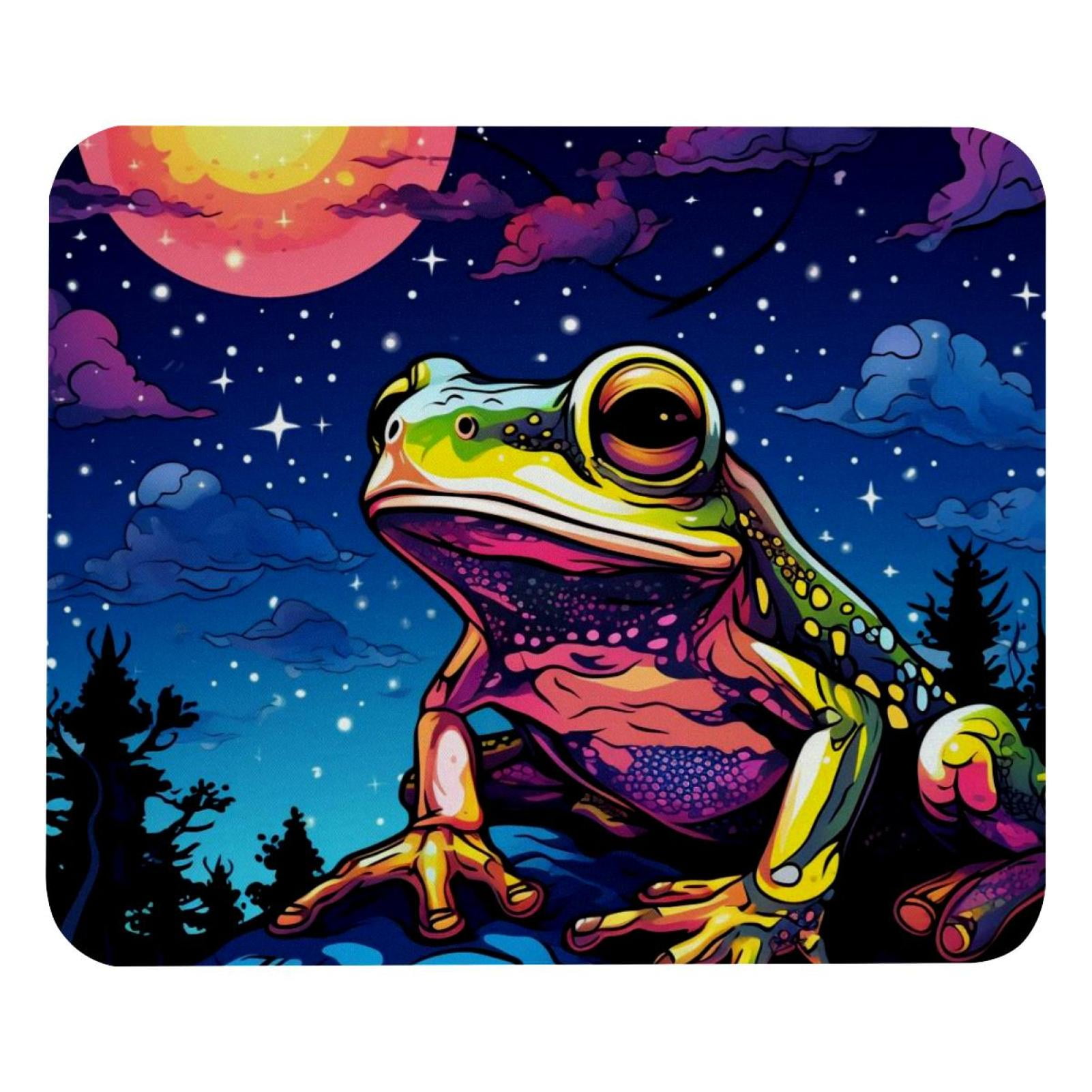 Starry Frog Mouse Pad , Soft Cute Computer Mouse Mat with Rubber Base ...
