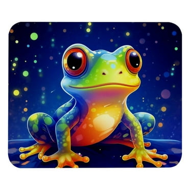 Starry Frog Mouse Pad for Laptop Wireless Mouse Home Office Travel, Portable & Washable