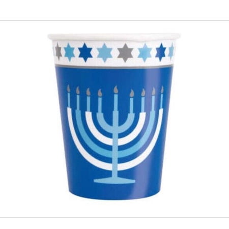 Starry Hanukkah 9oz Paper Cups 8ct