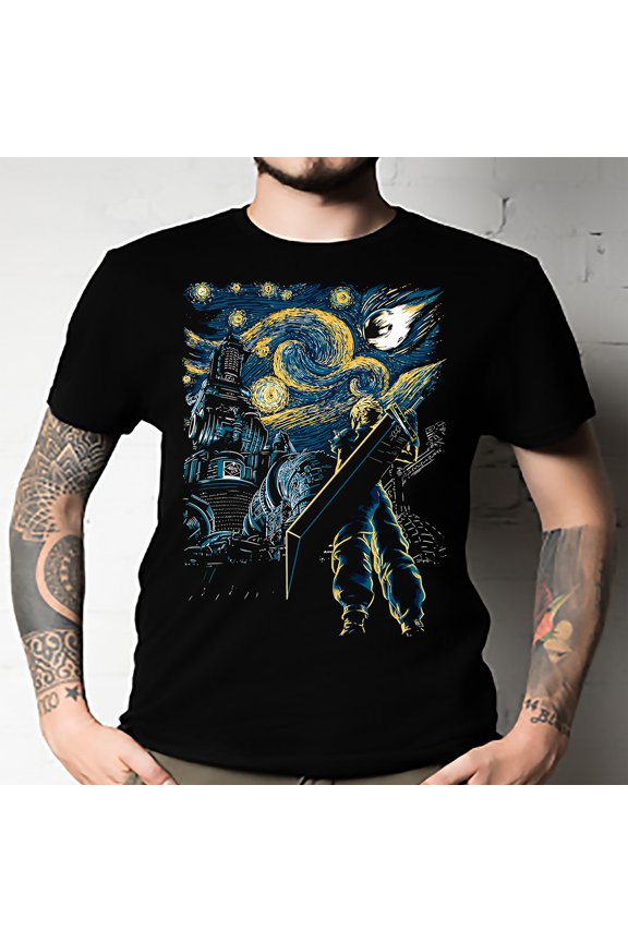 Starry Mako Reactor Graphic T-Shirt ,FF7, Tee Unisex All Size