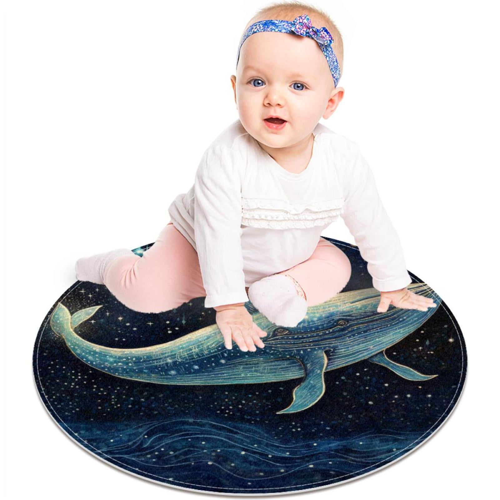 Starry Nebular Whale Prints Small Area Rugs Bathroom Rugs, Non-Slip Throw  Rug Floor Carpet Door Mat for Sofa Bedroom Nursery Decor, 60cm Diameter -  Walmart.com