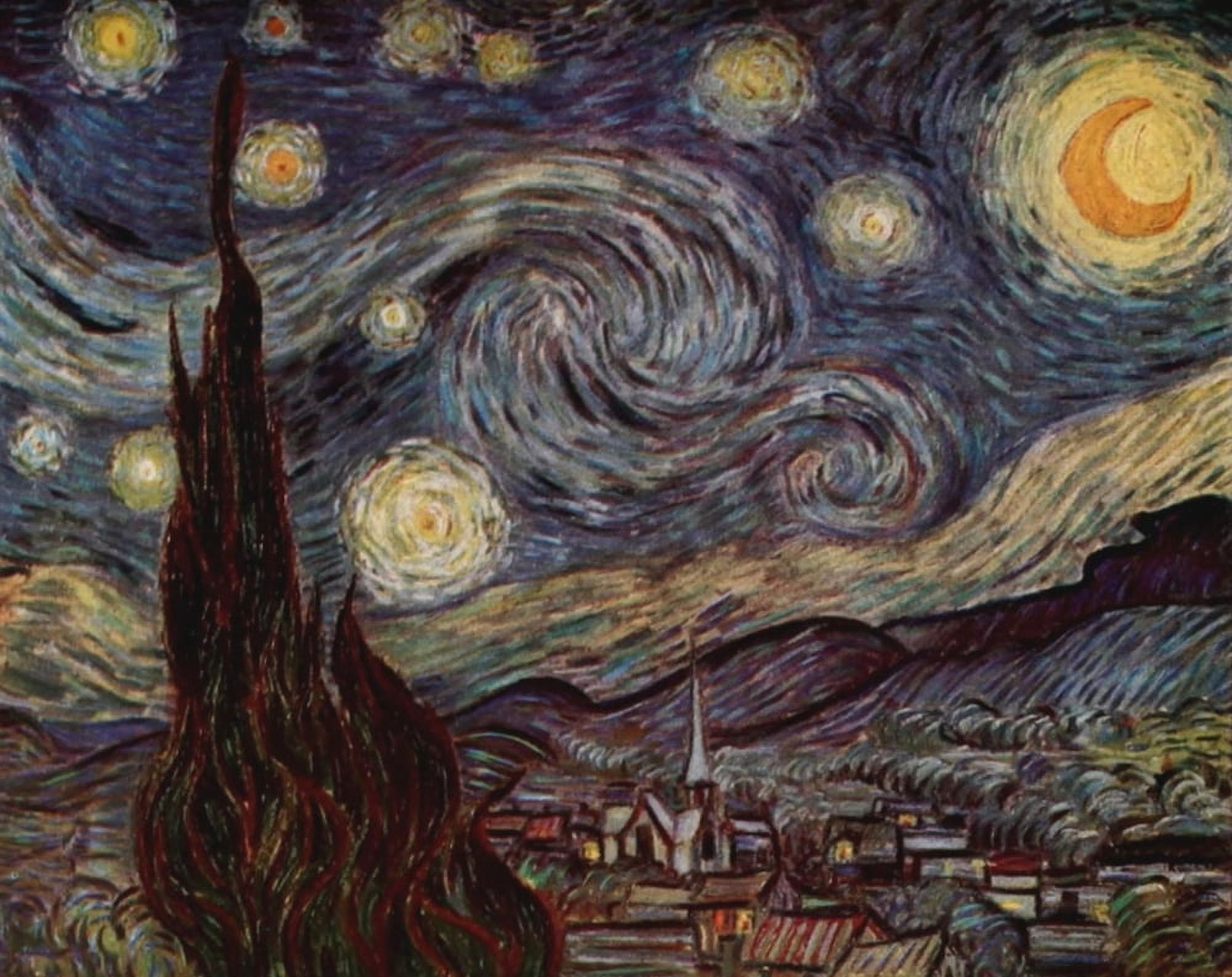 Starry Night 1889 Canvas Art - Vincent Van Gogh (18 x 24)