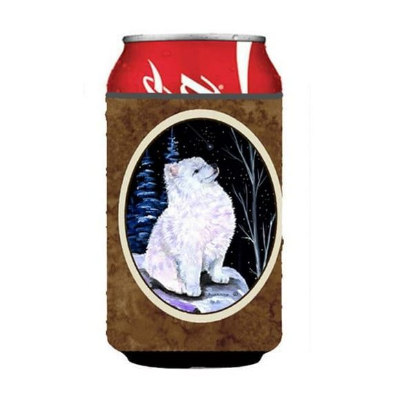 Starry Night American Eskimo Can Or bottle sleeve Hugger