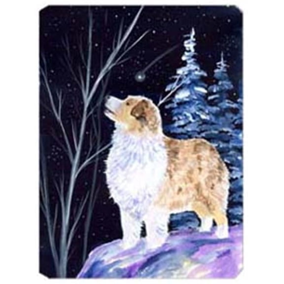 Starry Night Australian Shepherd Mouse Pad