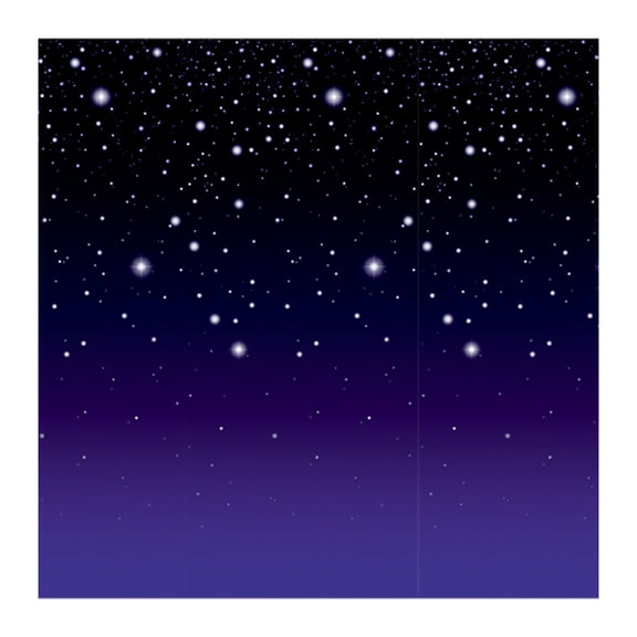 Starry Night Backdrop Party Accessory (1 count) (1/Pkg)