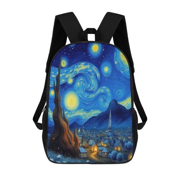 Starry Night Backpack Fashion Durable adolescent Business Daypack for Men Women Laptop Canvas Bags